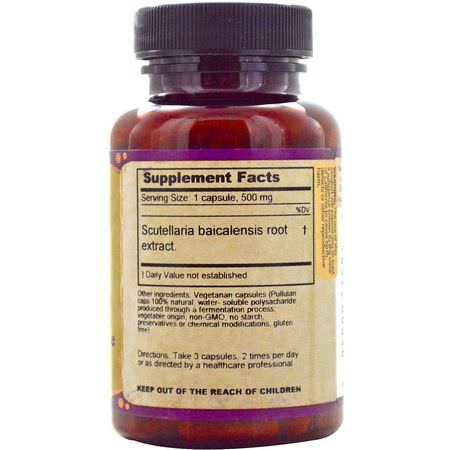 Skullcap, Homeopati, Örter: Dragon Herbs, Baicalin, 425 mg, 100 Veggie Caps