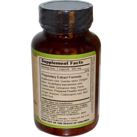 Bupleurum, Örter, Homeopati, Örter: Dragon Herbs, Bupleurum & Dragon Bone, 500 mg, 100 Veggie Caps