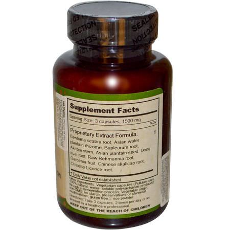 Örter, Homeopati, Örter: Dragon Herbs, Gentiana Combination, 500 mg Each, 100 Capsules