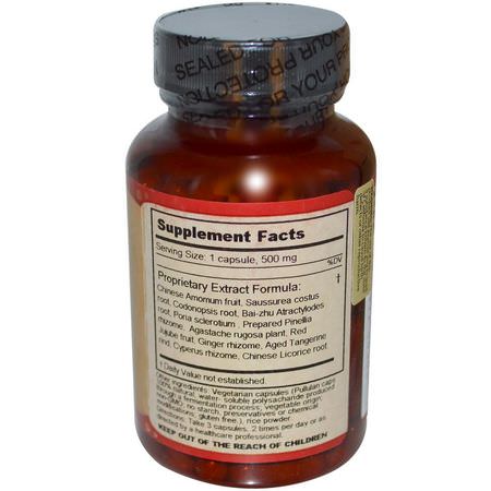 Matsmältning, Kosttillskott, Örter, Homeopati: Dragon Herbs, OptDigest, 500 mg, 100 Veggie Caps
