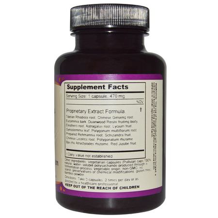 Örter, Homeopati, Örter: Dragon Herbs, Super Adaptogen, 470 mg, 100 Veggie Caps