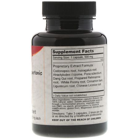 Örter, Homeopati, Örter: Dragon Herbs, Ten Complete Supertonic, 500 mg, 100 Vegetarian Capsules