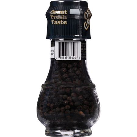 Peppar, Kryddor, Örter: Drogheria & Alimentari, Organic Black Pepper Corns Mill, 1.59 oz (45 g)