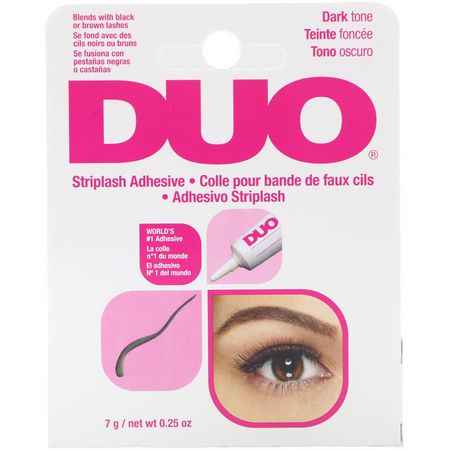 Ögonfransar, Ögon, Smink: DUO, Striplash Adhesive, Dark, 0.25 oz (7 g)