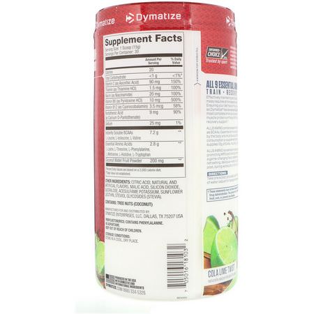 Aminosyror, Kosttillskott: Dymatize Nutrition, All 9 Amino, Cola Lime Twist, 15.87 oz (450 g)