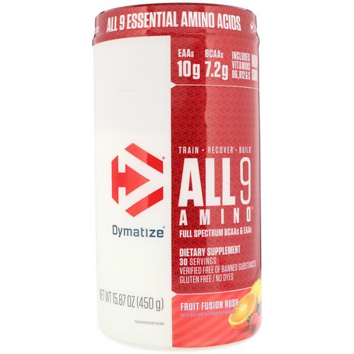 Dymatize Nutrition, All 9 Amino, Fruit Fusion Rush, 15.87 (450 g) Review