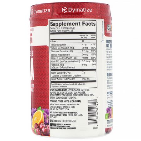 Bcaa, Aminosyror, Kosttillskott: Dymatize Nutrition, Athlete's BCAA, Fruit Punch, 10.58 oz (300 g)