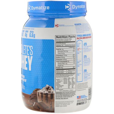 Vassleprotein, Idrottsnäring: Dymatize Nutrition, Athlete’s Whey, Chocolate Shake, 1.83 lb (828 g)