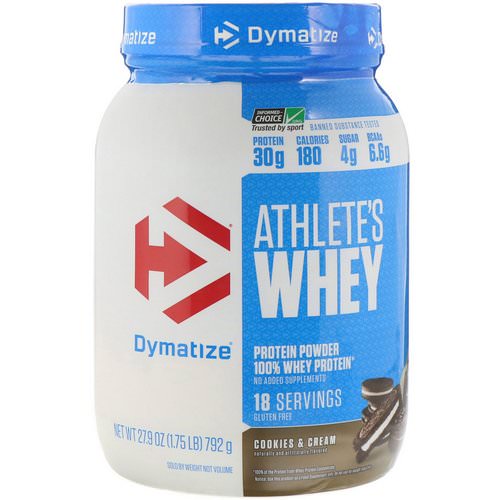 Dymatize Nutrition, Athlete’s Whey, Cookies & Cream, 1.75 lb (792 g) Review