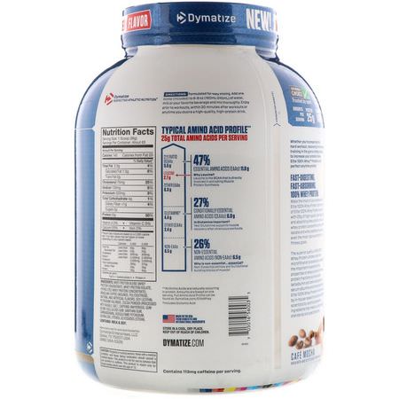 Vassleprotein, Idrottsnäring: Dymatize Nutrition, Elite, 100% Whey Protein Powder, Cafe Mocha, 5 lbs (2.27 kg)