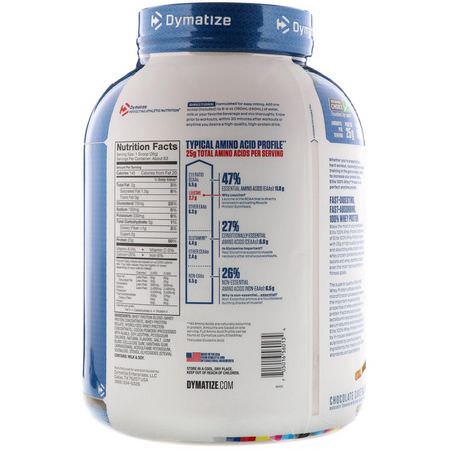 Vassleprotein, Idrottsnäring: Dymatize Nutrition, Elite, 100% Whey Protein Powder, Chocolate Cake Batter, 5 lbs (2.3 kg)