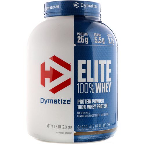 Dymatize Nutrition, Elite, 100% Whey Protein Powder, Chocolate Cake Batter, 5 lbs (2.3 kg) Review