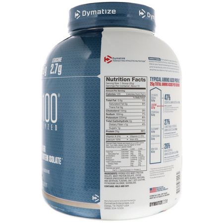 Vassleprotein, Idrottsnäring: Dymatize Nutrition, ISO 100 Hydrolyzed 100% Whey Protein Isolate, Chocolate Coconut, 5 lb (2.3 kg)