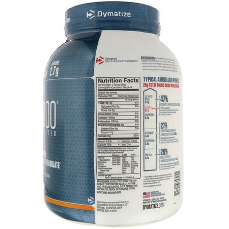 Vassleprotein, Idrottsnäring: Dymatize Nutrition, ISO 100 Hydrolyzed, 100% Whey Protein Isolate, Cinnamon Bun, 3 lbs (1.4 kg)