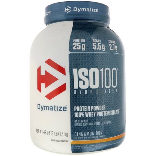 Dymatize Nutrition, ISO 100 Hydrolyzed, 100% Whey Protein Isolate, Cinnamon Bun, 3 lbs (1.4 kg) Review
