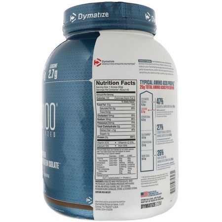 Vassleprotein, Idrottsnäring: Dymatize Nutrition, ISO 100 Hydrolyzed, 100% Whey Protein Isolate, Fudge Brownie, 3 lbs (1.4 kg)