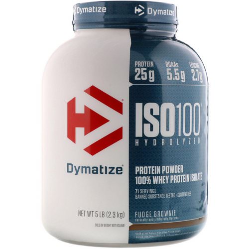 Dymatize Nutrition, ISO-100 Hydrolyzed, 100% Whey Protein Isolate, Fudge Brownie, 5 lbs (2.3 kg) Review