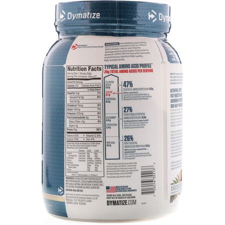 Vassleprotein, Idrottsnäring: Dymatize Nutrition, ISO 100, Hydrolyzed, 100% Whey Protein Isolate Powder, Chocolate Coconut, 1.6 lbs (725 g)