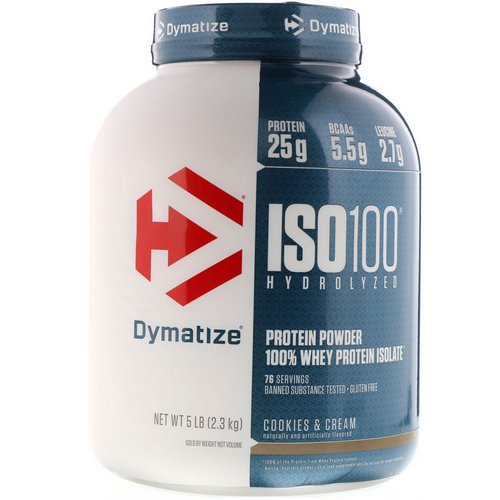 Dymatize Nutrition, ISO100 Hydrolyzed, 100% Whey Protein Isolate, Cookies & Cream, 5 lbs (2.3 kg) Review