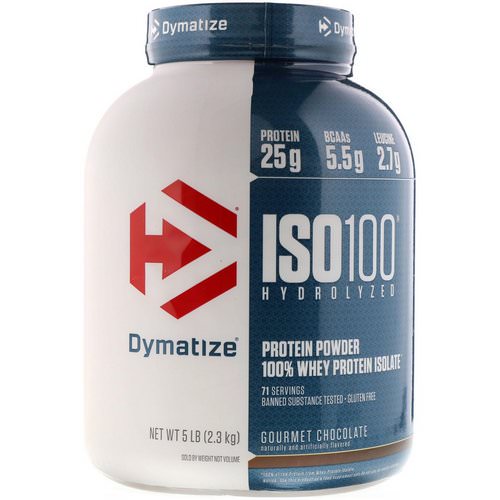 Dymatize Nutrition, ISO100 Hydrolyzed, 100% Whey Protein Isolate, Gourmet Chocolate, 5 lb (2.3 kg) Review