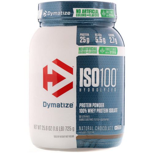 Dymatize Nutrition, ISO100 Hydrolyzed, 100% Whey Protein Isolate, Natural Chocolate, 1.6 lbs (725 g) Review