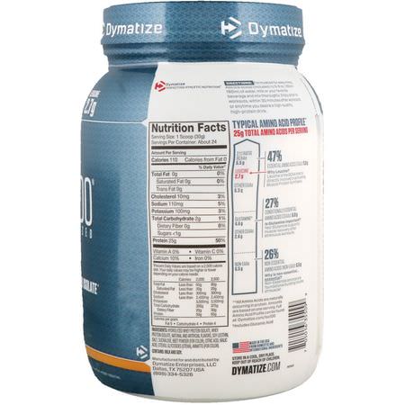 Vassleprotein, Idrottsnäring: Dymatize Nutrition, ISO100 Hydrolyzed, 100% Whey Protein Isolate, Orange Dreamsicle, 1.6 lbs (725 g)