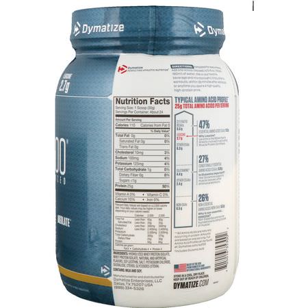 Vassleprotein, Idrottsnäring: Dymatize Nutrition, ISO100 Hydrolyzed, 100% Whey Protein Isolate, Smooth Banana, 1.6 lbs (725 g)