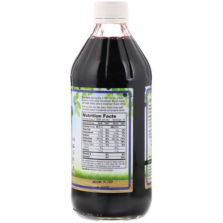Blåbärssaft, Fruktjuicer, Drycker: Dynamic Health Laboratories, Pure Blueberry, 100% Juice Concentrate, Unsweetened, 16 fl oz (473 ml)