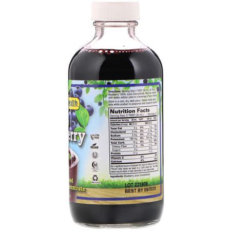 Superfood, Blueberry Juice, Fruktjuicer, Drycker: Dynamic Health Laboratories, Pure Blueberry, 100% Juice Concentrate, Unsweetened, 8 fl oz (237 ml)