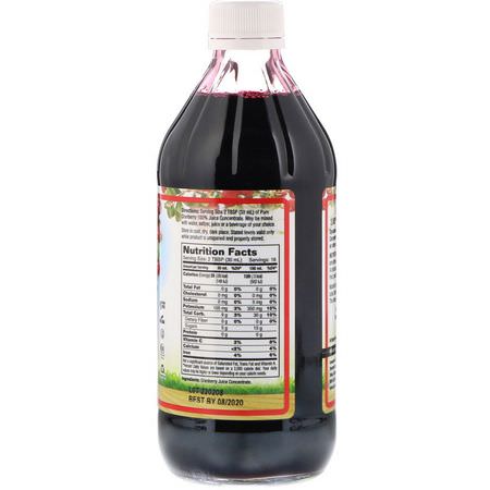 Fruktjuicer, Drycker, Tranbär, Homeopati: Dynamic Health Laboratories, Pure Cranberry, 100% Juice Concentrate, Unsweetened, 16 fl oz (473 ml)