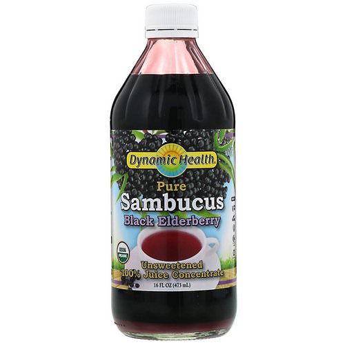 Dynamic Health Laboratories, Pure Sambucus Black Elderberry, 100% Juice Concentrate, Unsweetened, 16 fl oz (473 ml) Review