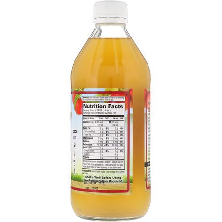 Vinäger, Vingrädor, Oljor, Äppelcidervinäger: Dynamic Health Laboratories, Raw Apple Cider Vinegar with Mother & Honey, 16 fl oz (473 ml)