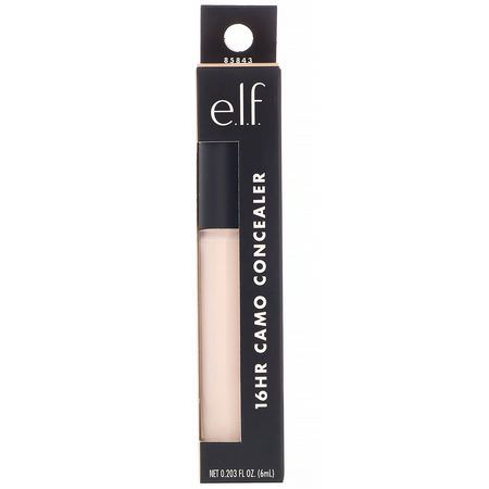 Liquid Concealer, Face, Makeup, Beauty: E.L.F, 16HR Camo Concealer, Fair Beige, 0.203 fl oz (6 ml)