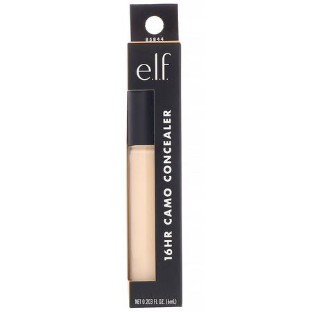 Liquid Concealer, Face, Makeup, Beauty: E.L.F, 16HR Camo Concealer, Light Sand, 0.203 fl oz (6 ml)