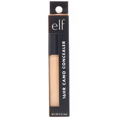 Liquid Concealer, Face, Makeup, Beauty: E.L.F, 16HR Camo Concealer, Medium Beige, 0.203 fl oz (6 ml)