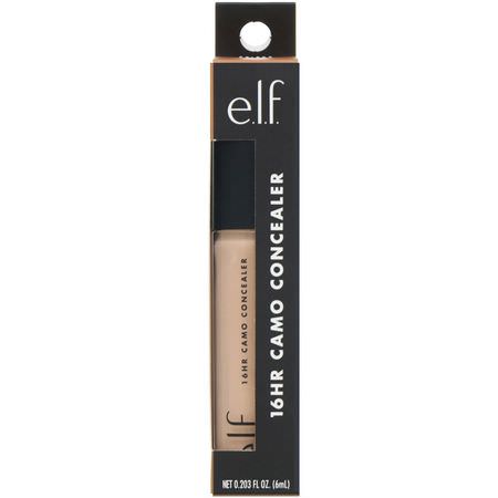 Liquid Concealer, Face, Makeup, Beauty: E.L.F, 16HR Camo Concealer, Tan Latte, 0.203 fl oz (6 ml)