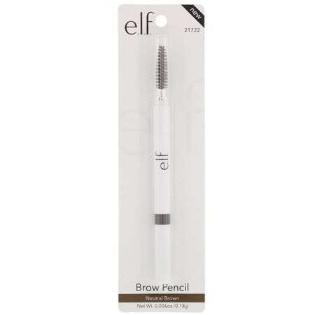 Gels, Brow Pencils, Eyes, Makeup: E.L.F, Brow Pencil, Neutral Brown, 0.006 oz (0.18 g)
