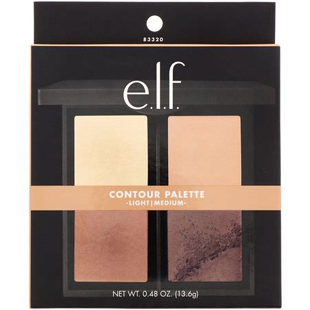 Makeuppaletter, Makeup, Skönhet: E.L.F, Contour Palette, 4 Shades, 0.56 oz (16 g)