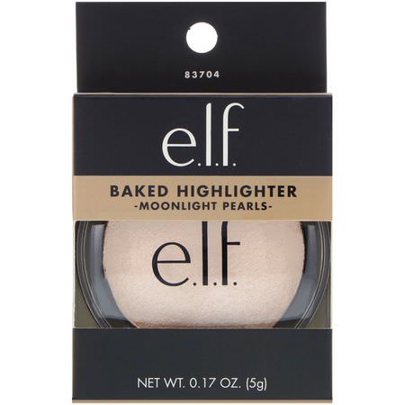 Highlighter, Cheeks, Makeup, Skönhet: E.L.F, Baked Highlighter, Moonlight Pearls, 0.17 oz (5 g)