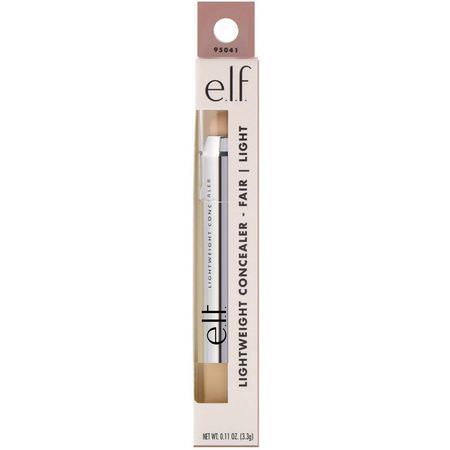 Concealer, Face, Makeup, Beauty: E.L.F, Beautifully Bare, Lightweight Concealer Stick, Fair / Light, 0.11 oz (3.3 g)