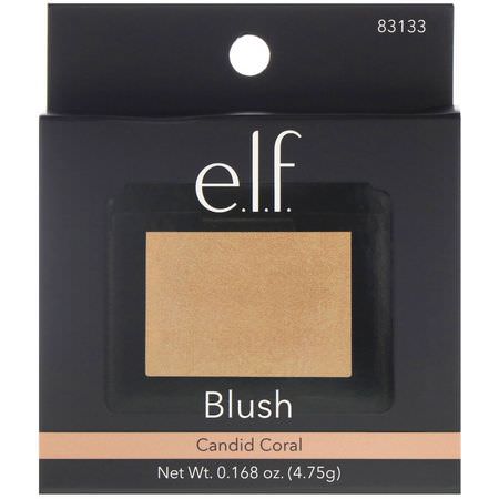 Blush, Cheeks, Makeup, Beauty: E.L.F, Blush, Candid Coral, 0.168 oz (4.75 g)