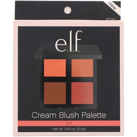 Makeuppaletter, Rodnad, Kinder, Makeup: E.L.F, Cream Blush Palette, Soft, 0.43 oz (12.4 g)