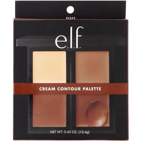 Makeup-Paletter, Makeup, Skönhet: E.L.F, Cream Contour Palette, 4 Shades, 0.43 oz (12.4 g)