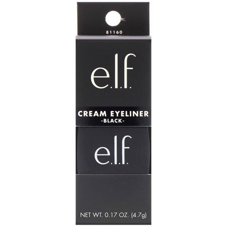 Eyeliner, Eyes, Makeup, Beauty: E.L.F, Cream Eyeliner, Black, 0.17 oz (4.7 g)