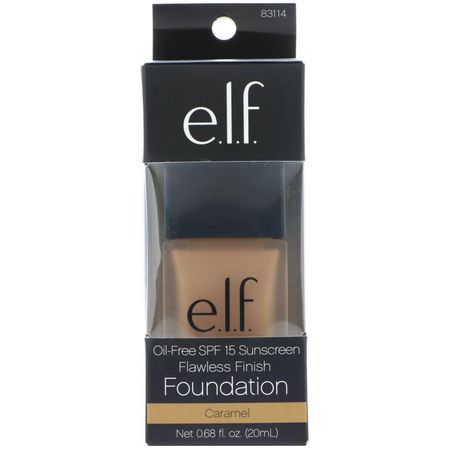 Liquid Foundation, Face, Makeup, Beauty: E.L.F, Flawless Finish Foundation, SPF 15, Honey, 0.68 fl oz (20 ml)