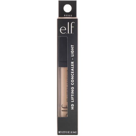 Liquid Concealer, Face, Makeup, Beauty: E.L.F, HD Lifting Concealer, Light, 0.22 fl oz (6.5 ml)
