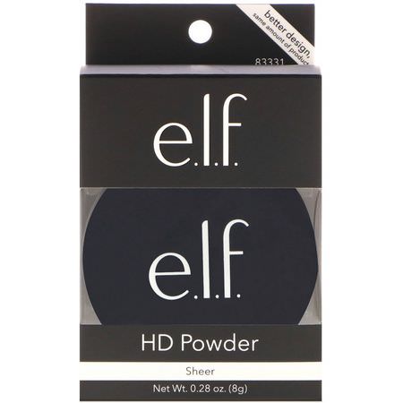 Löst Pulver, Ansikte, Smink, Skönhet: E.L.F, HD Powder, Sheer, 0.28 oz (8 g)