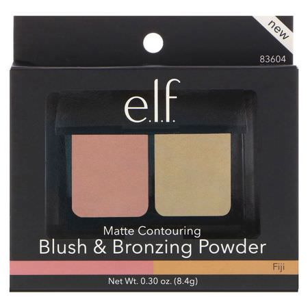 Bronzer, Rodnad, Kinder, Smink: E.L.F, Matte Contouring Blush & Bronzing Powder, Fiji, 0.30 oz (8.4 g)