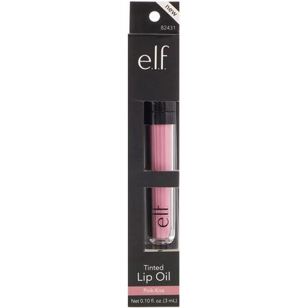 Läppglans, Läppar, Makeup, Skönhet: E.L.F, Tinted Lip Oil, Pink Kiss, 0.10 fl oz (3 ml)