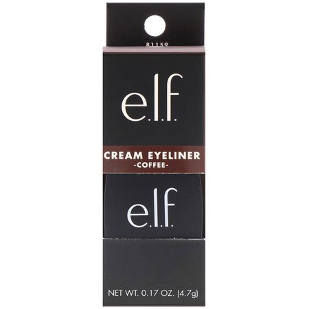 Eyeliner, Eyes, Makeup, Beauty: E.L.F, Cream Eyeliner, Coffee, 0.17 oz (4.7 g)